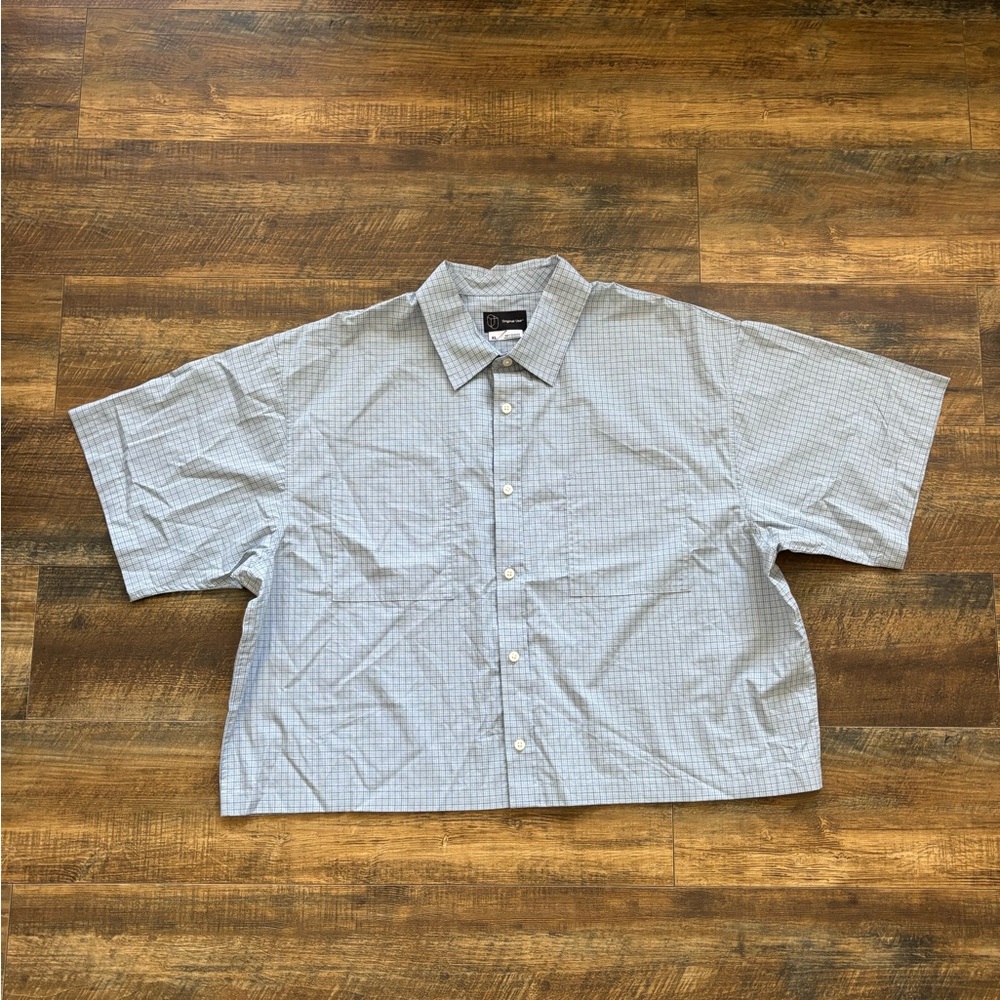 New Men’s Short Sleeve Boxy Shirt - Original Use Plaid XL